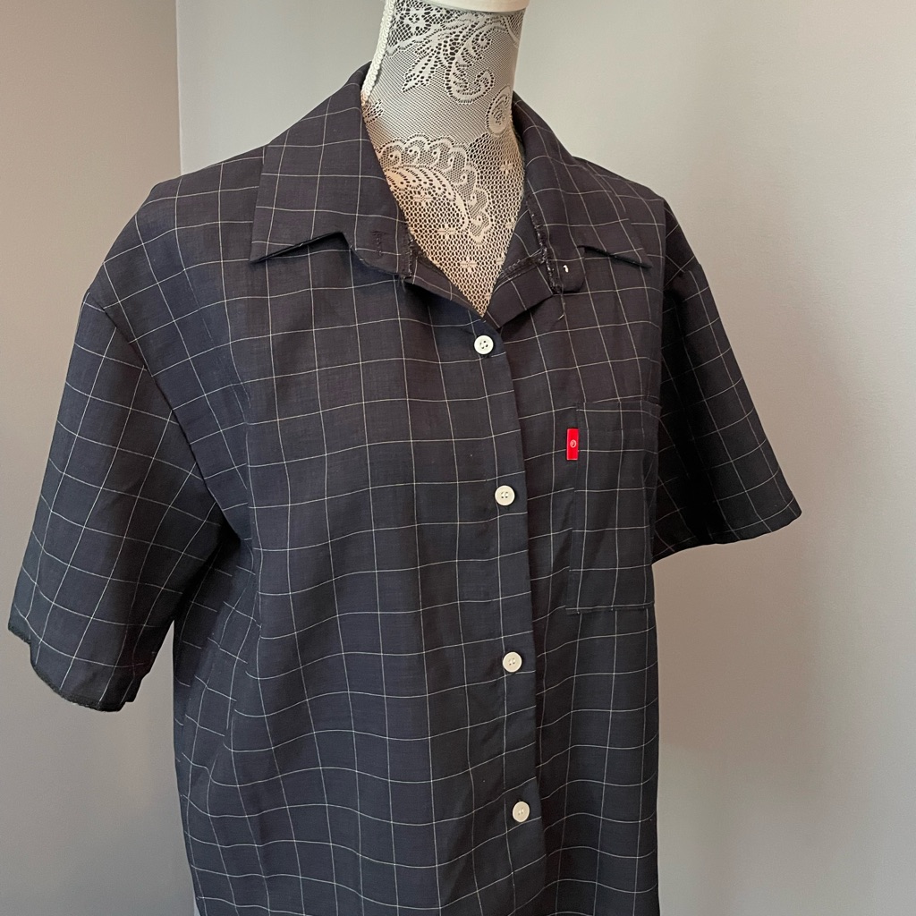 Navy Button Down